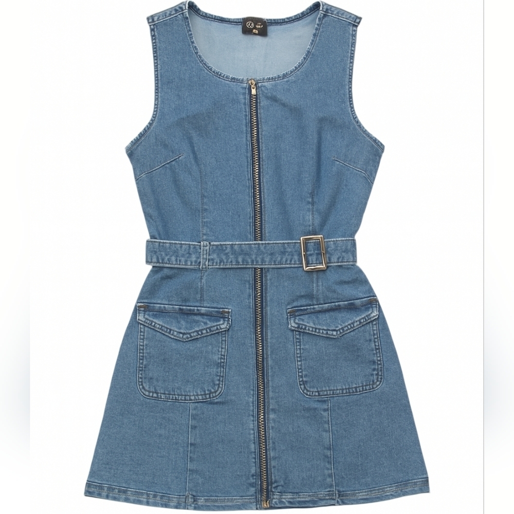 Rewash Blue Denim Sleeveless Jumpsuit - Picture 7 of 7